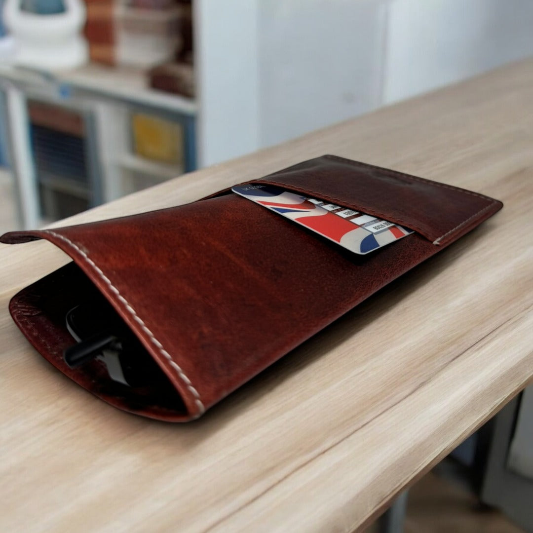 CRICKET-GIFTS Buffalo Leather Glasses Case