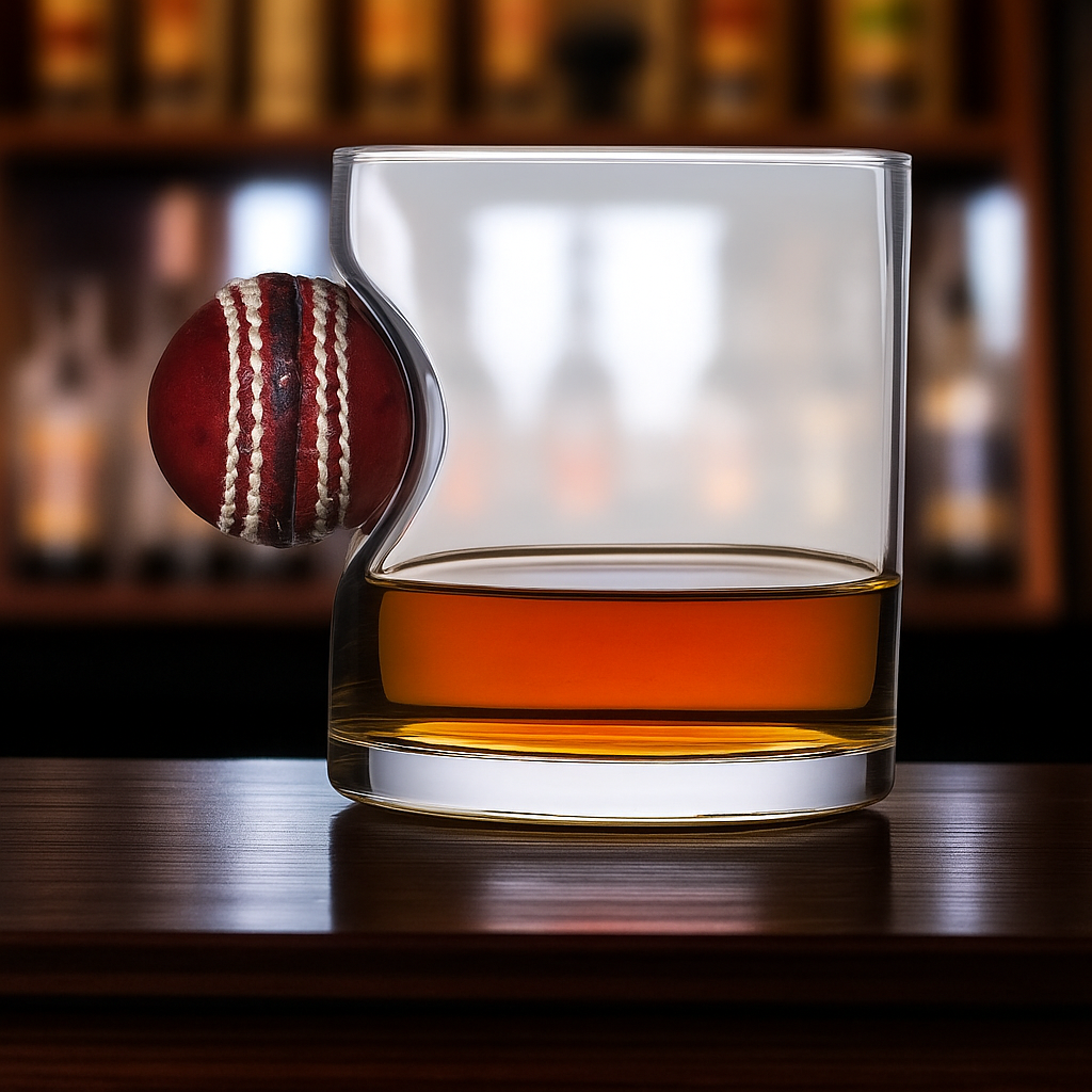 Innings Ender Cricket Ball Tumbler Glass for Drinks