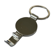 Load image into Gallery viewer, Handmade Silver Plated Cricket Stumps Inspired Bottle Opener Keyring
