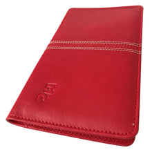 Load image into Gallery viewer, Embossed Real Cricket Leather Travel Wallet Passport Holder
