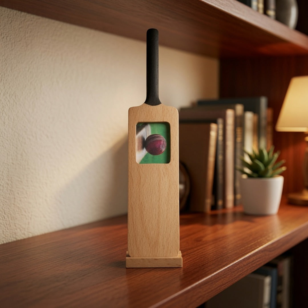 Sports Fan Small Cricket Bat Photo Frame