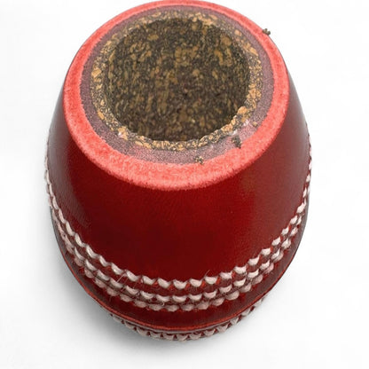 CRICKET-GIFTS - Cricket Ball Pen Holder |Cork & Rubber Core | Ideal Desk Accessory for Cricket Enthusiasts | Cricket Mugs & More, Leather