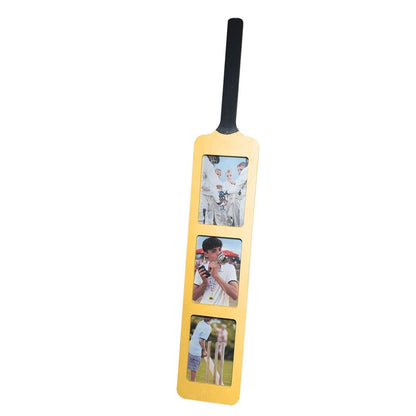 Cricket Bat Photo Frame ? Holds Three 6x4? Photos ? Wall-Mounted or Freestanding Display ? Unique Gift for Cricket Fans & Players ? 82cm x 14cm