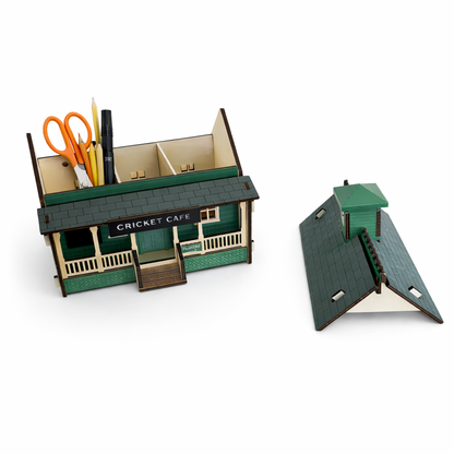 CRICKET-GIFTS Cricket Club Clubhouse Desk Tidy Self Assembly