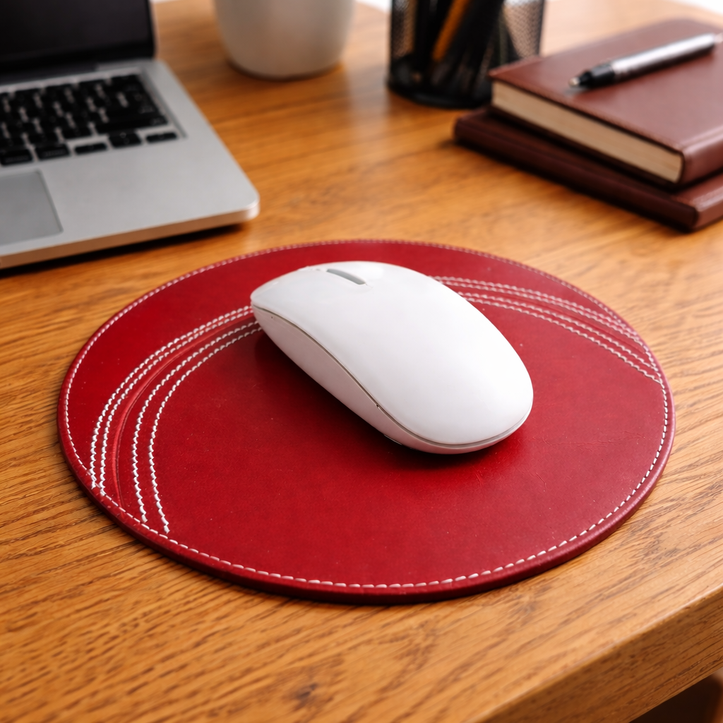 CRICKET-GIFTS Leather Mouse Mat