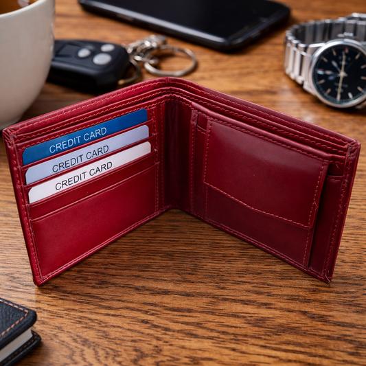 CRICKET-GIFTS Lightweight Leather Cricket Wallet